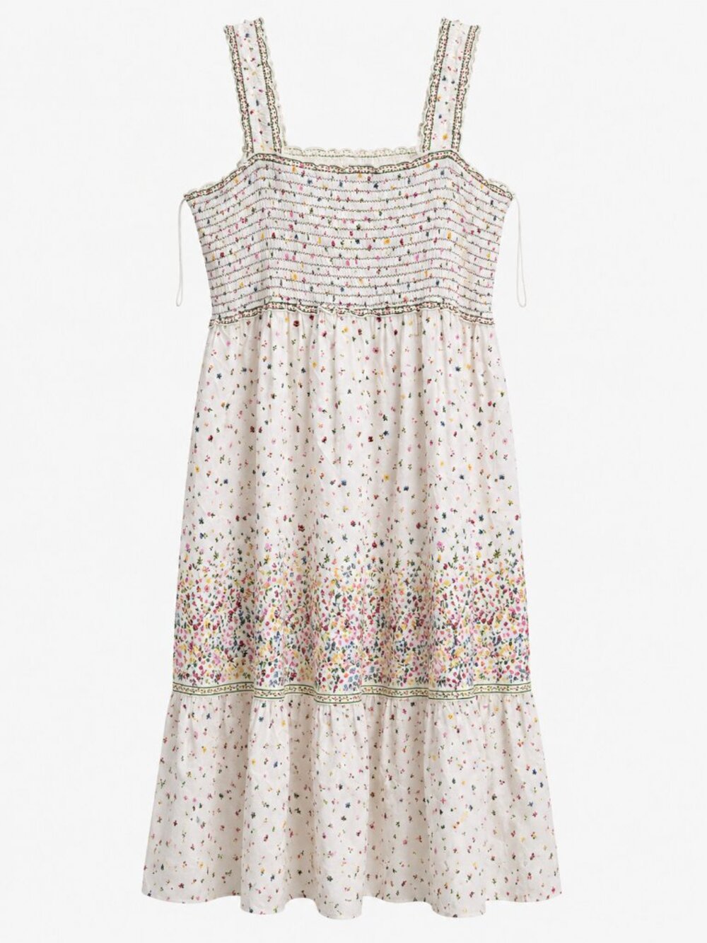 NWT MAX STUDIO Women’s Floral Square Neck Sleeveless Smocked midi Sundress 2X